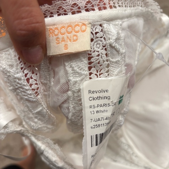Rococo Sand | X Revolve Paris Lace Gown In White Strapless Size Small NEW - Picture 7 of 11